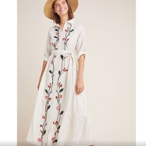 Samant Chauhan Dress, embroidered with flowers. Size 4. From Anthropologie.